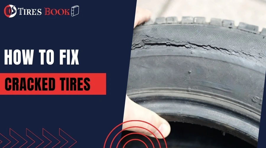 A man is analyzing cracked tire