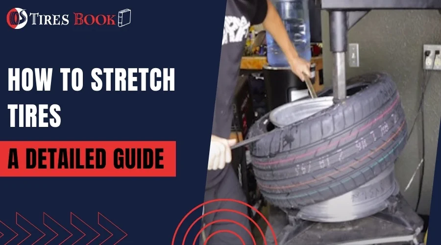 A man is stretching a tire using a wheel mounting machine