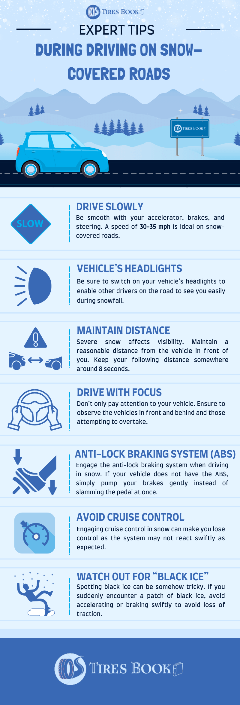 Infographic - Precautionary measure during driving on snow roads