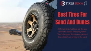 A jeep with a sand tire in desert
