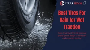 A tire splashing in rain water
